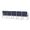 Lesro Lenox Steel 5 Seater with Center Arms, Denim (Blue) Seat, Denim Back, 106.5 W 24.5 L 32 H LS5103 - alternate 2